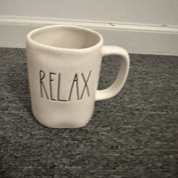 Rae Dunn “RELAX” Artisan Collection Coffee Cup Mug - Picture 1 of 4